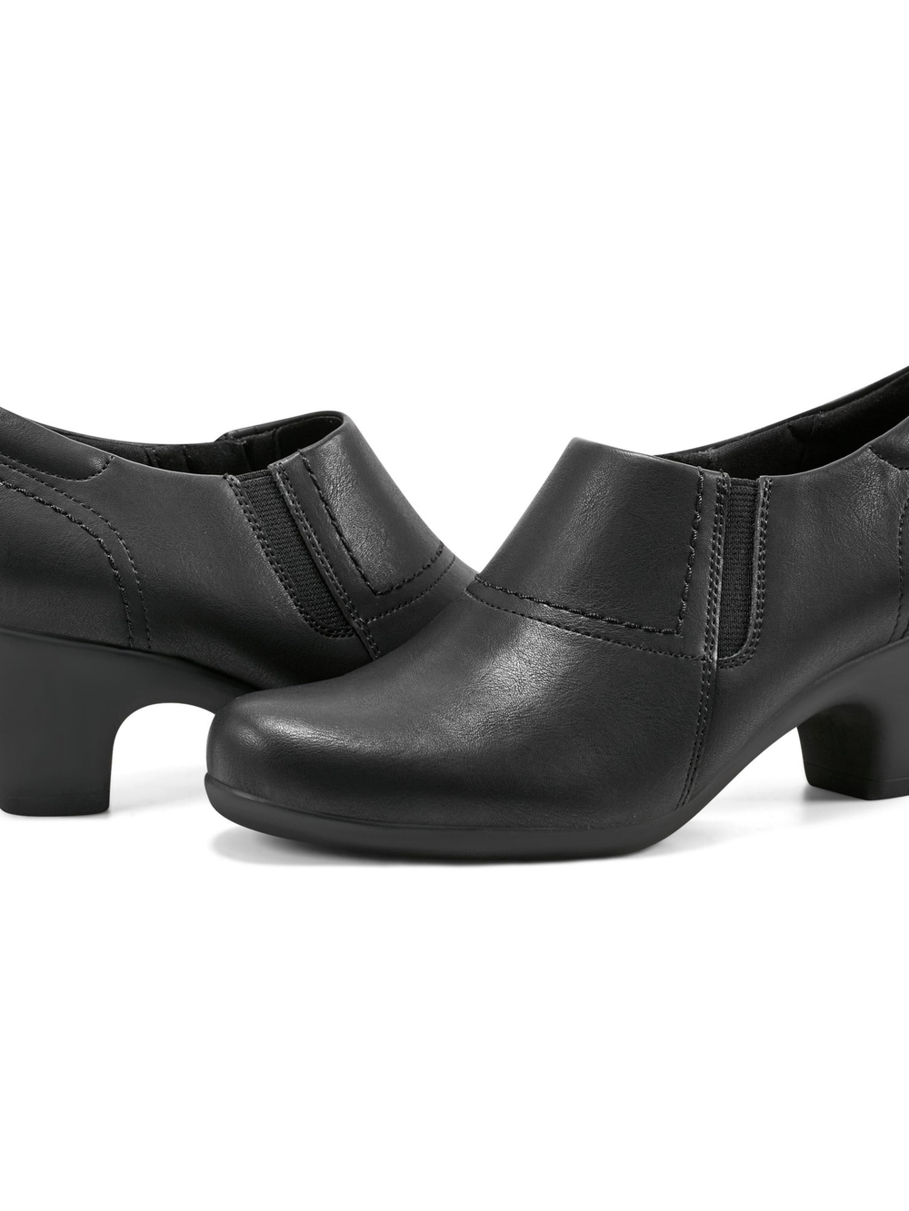 Women’s Black Slip-On Low Heel Shoes
